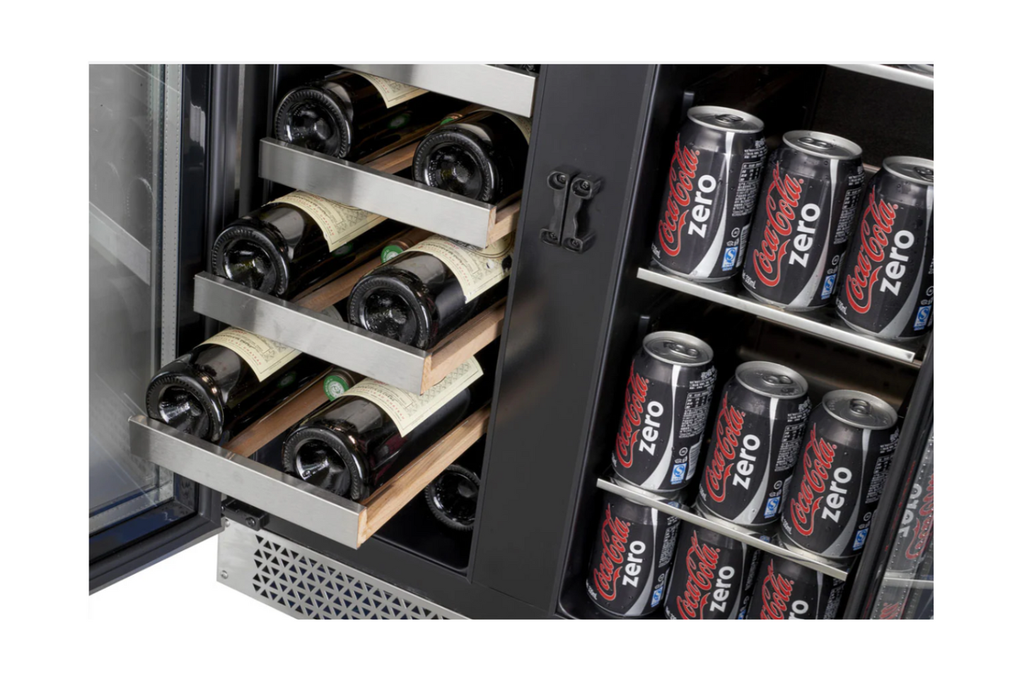 Cavavin Vinoa Collection 24 in. Beverage Center in Stainless Steel - 66 Can/21 Bottle (V-87WBVC)