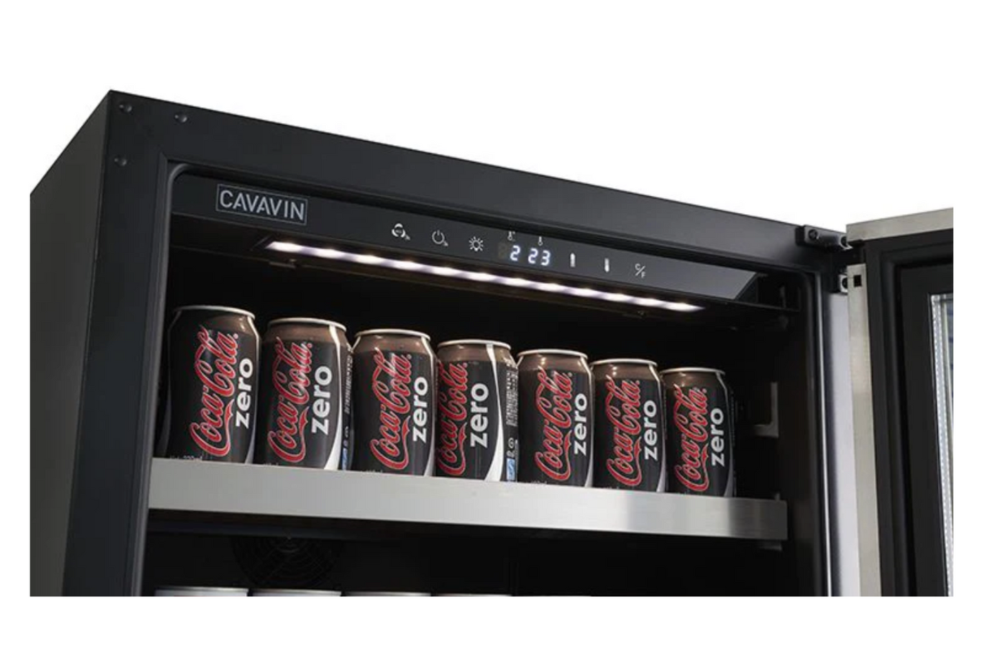 Cavavin Vinoa Collection 24 in. Beverage Center in Stainless Steel - 126 Can/6 Bottle (V-050BVC)