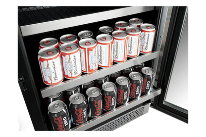 Cavavin Vinoa Collection 24 in. Beverage Center in Stainless Steel - 126 Can/6 Bottle (V-050BVC)