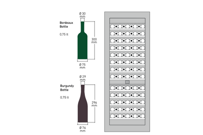 Fhiaba X-Pro Series 30" 117 Bottle Capacity Built-In Top Compressor Professional Column Wine Cellars (FP30WCC)