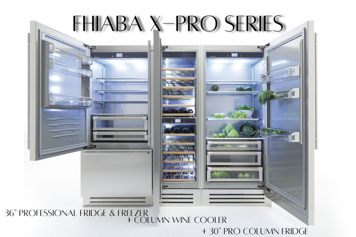 Fhiaba X-Pro Series 30" 117 Bottle Capacity Built-In Top Compressor Professional Column Wine Cellars (FP30WCC)