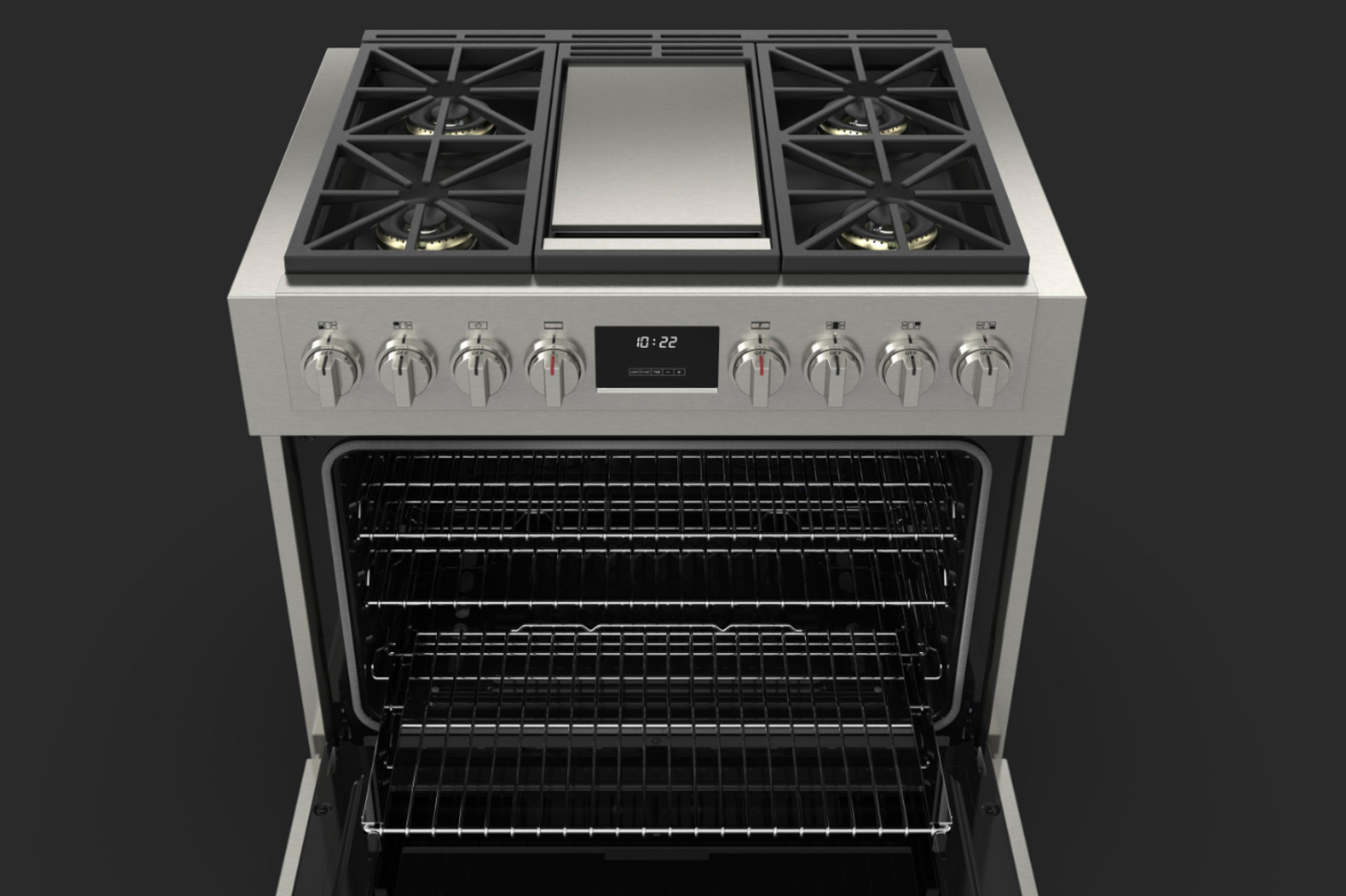 Fulgor Milano 36 in. 600 Series Pro All Gas Range with Griddle and 4 Burners (F6PGR364GS2)