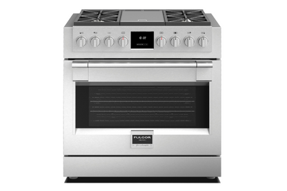 Fulgor Milano 36 in. 600 Series Pro All Gas Range with Griddle and 4 Burners (F6PGR364GS2)